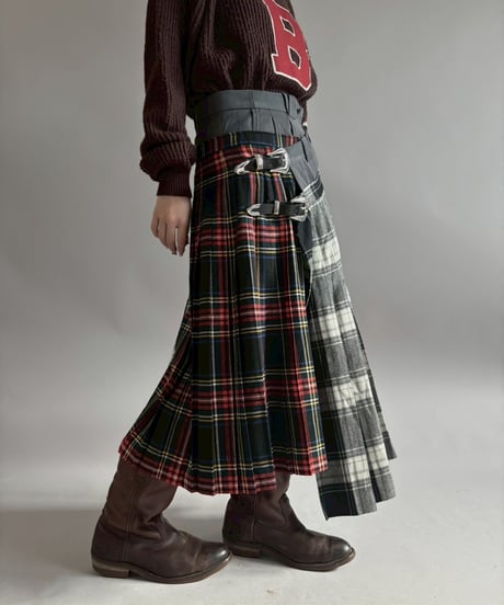 【RE;CIRCLE】 RE Kilt Long Skirt / 260108-003