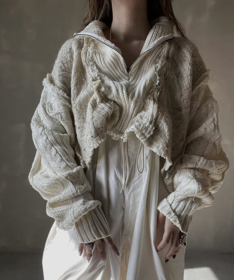 【RE;CIRCLE】 RE Alan Knit Short Top/220212-027