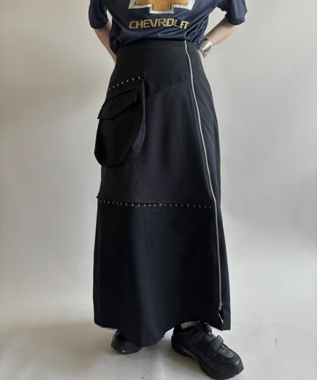 【RE;CIRCLE】 RE Suit Asymmetry Long Skirt/ 250717-016