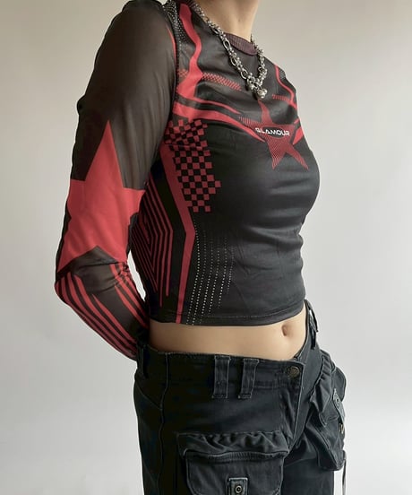 【USED】 GLAMOUR Sheer Top / 250526-018