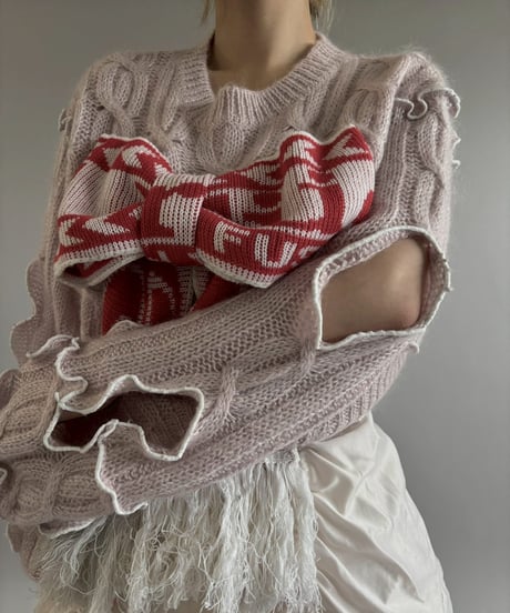 【RE;CIRCLE】 RE Mellow Ribbon Knit Top + Tie / 260122-008