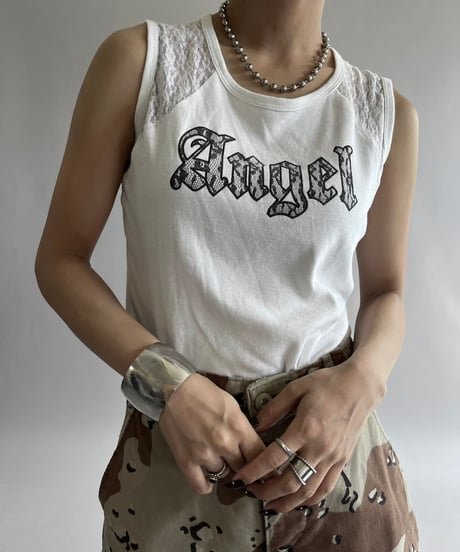 【USED】N/S Design Lace T-Shirt /250227-009