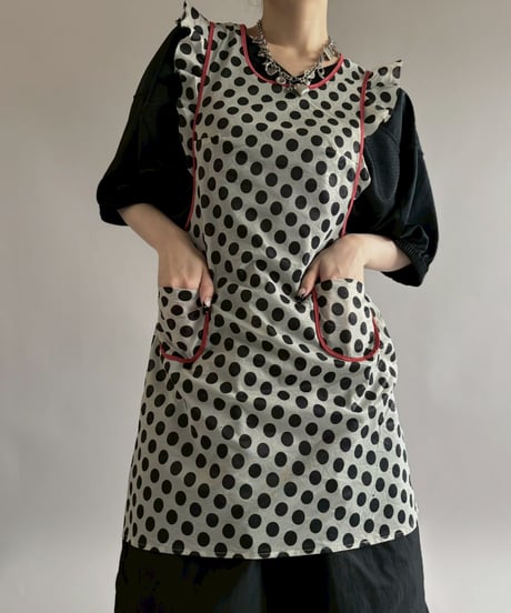 【USED】 Dot Pattern Euro Apron / 260321-001