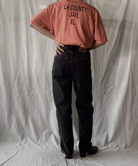 【USED】 S/S T-shirt "LACOUNTY JAIL XL"/210617-029