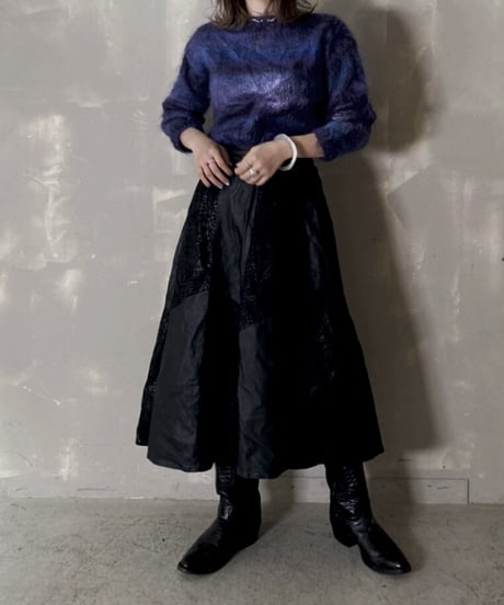 【USED】 Leather Flared Skirt / 201121-002