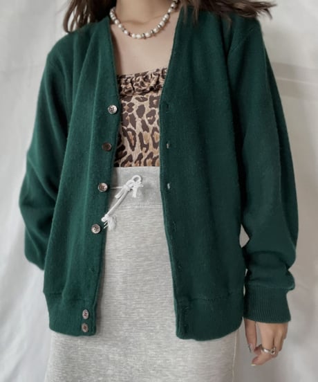 【USED】 Acrylic Knit Cardigan① /210930-025