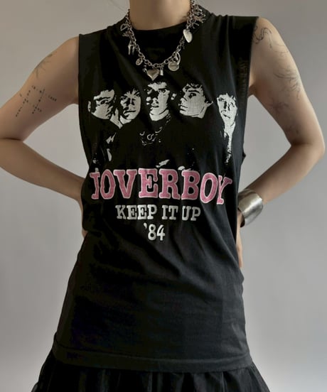 【USED 】Made in USA LOVER BOY Cut Off Tank Top/260622-005