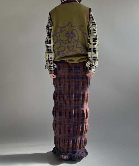 【USED】 HEAVEN Patterned Mohair Knit Vest /250104-024