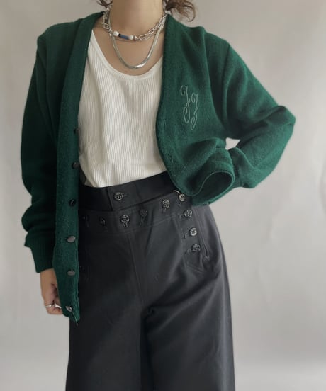 【USED】  Brian Macneil Sportswear Acrylic Knit Cardigan / 221008-010