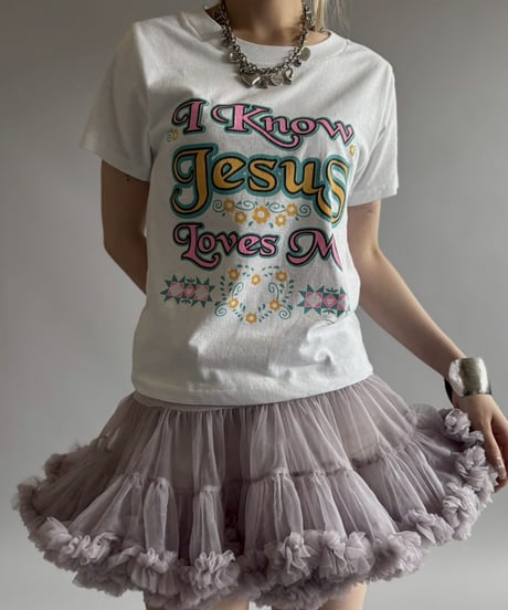 【USED】 RESIZED Hanes I Know Jesus Loves Me T-Shirt / 260627-022
