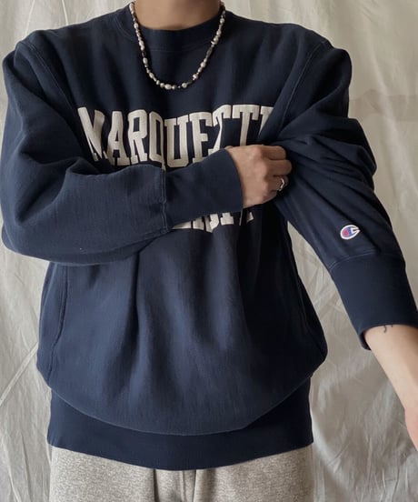 【USED】 90's USA Champion Reverse Weave MARQUETTE①/210324-018