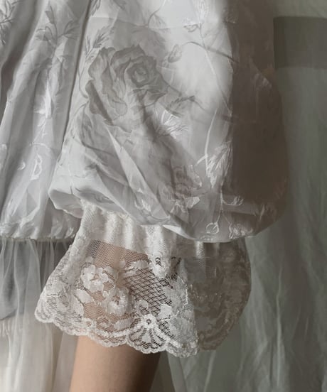 【USED】 Flower Patterned S/S Gown/210630-023