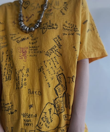 【USED】 Short Sleeved Message T-shirt / 220604-021
