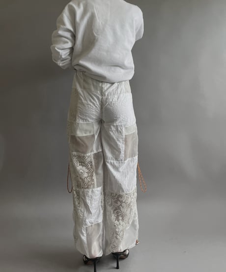 【RE;CIRCLE】 RE White Patch Code Pants / 240509-011