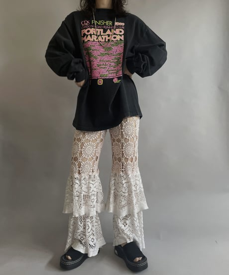 【RE;CIRCLE】 RE Crochet Tiered Pants / 230504-016