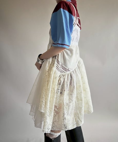 【RE;CIRCLE】RE Crochet Lace Patch work Camisole One-Piece Middle/250731-003