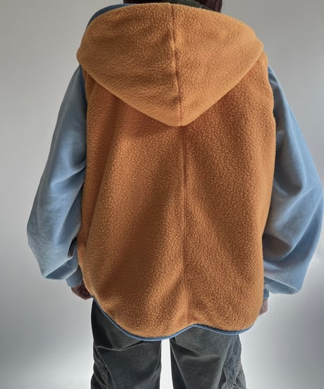 【USED】 90's Reversible Hooded Vest /250104-038