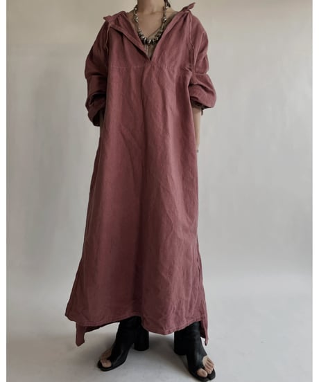 【RE;CIRCLE】RE Dyed French Mattress Cover One-piece -Santa Fe Pink- / 220512-013