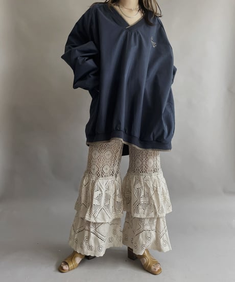 【RE;CIRCLE】 RE Crochet Tiered Pants / 230330-021