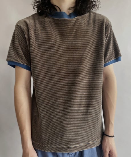 【USED】 S/S pile ringer T-shirt / 230605-005