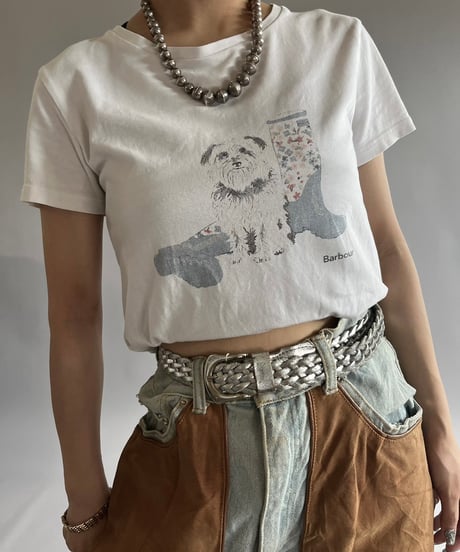 【USED】 Barbour Dog T-Shirt /240729-051