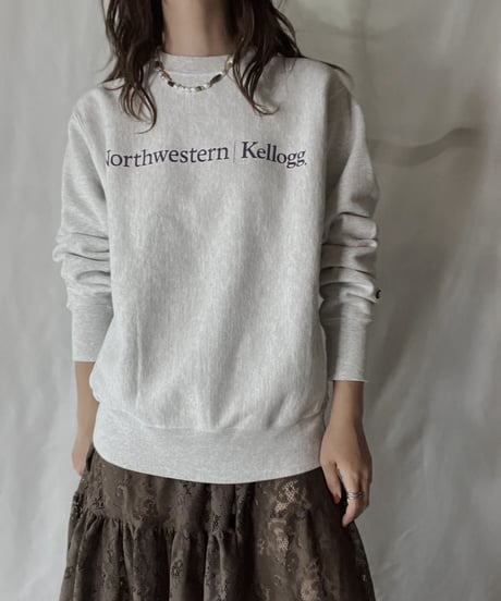 【USED】  Champion Reverse Weave Sweat North western /Kellog/211116-027