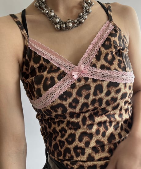 【USED】 Leopard Patterned Camisole Top/240928-013