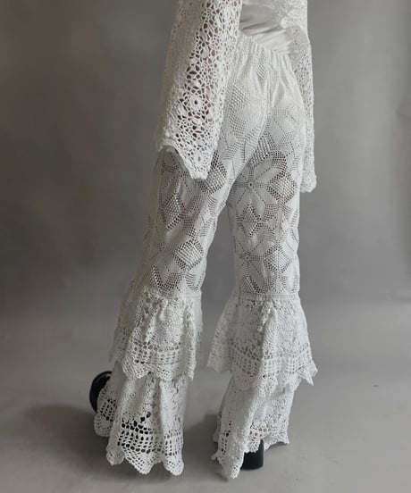 【RE;CIRCLE】 RE Crochet Tiered Pants / 230504-010