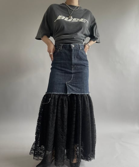 【USED】 Denim Mini Skirt /240729-076