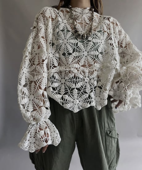 【RE;CIRCLE】 RE Crochet Kirikae Top / 230330-015