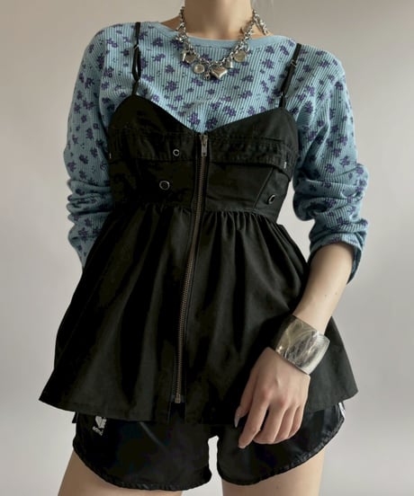 【RE;CIRCLE】 RE U.S Military Rebuild Corset Bustier Black / 260423-002