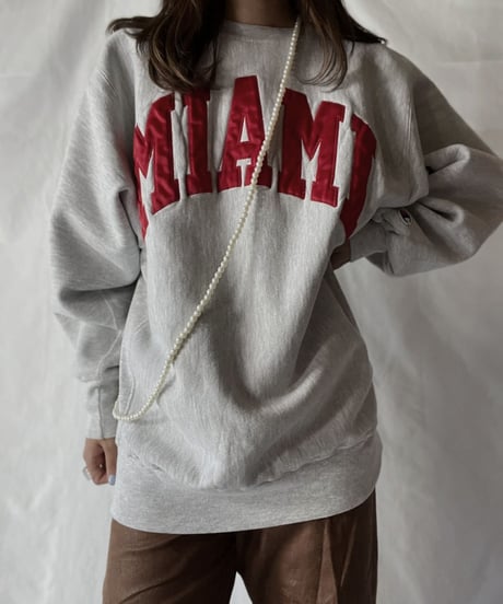 【USED】   90's USA Champion Reverse Weave Sweat MIAMI/211007-029