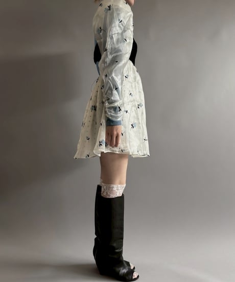 【USED】 Puff sleeves mini One-Piece  /250920-022