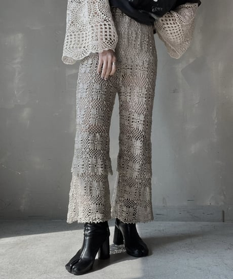 【RE;CIRCLE】 RE Crochet Tiered Pants④/20220317-009