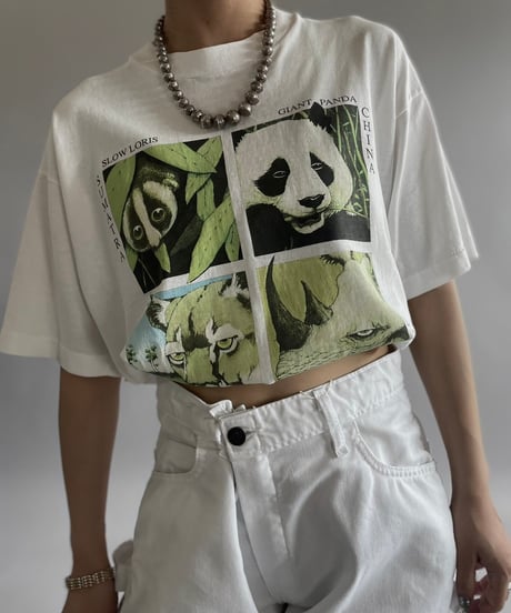 【USED】 Made in USA 90's Fruit of the Loom Animal T-Shirt /240729-047