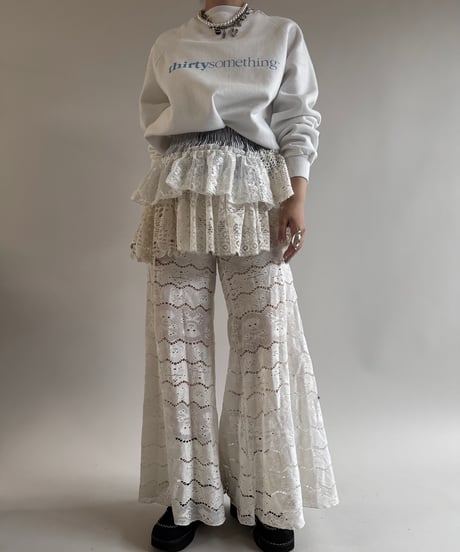【RE;CIRCLE】 Re Crochet Stripe Skirt/ 250320-005