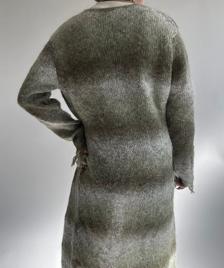 【USED】 Mohair Knit Gown Coat /250104-042