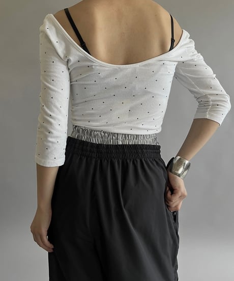 【USED】BERSHKA Patterned Leotard Top  /240629-012