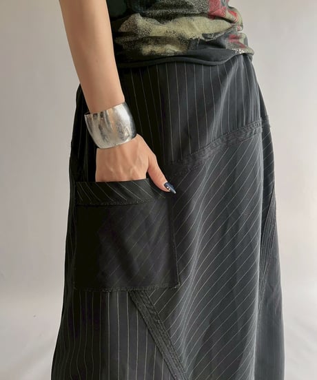 【USED】 Stripe Design Skirt /251014-014