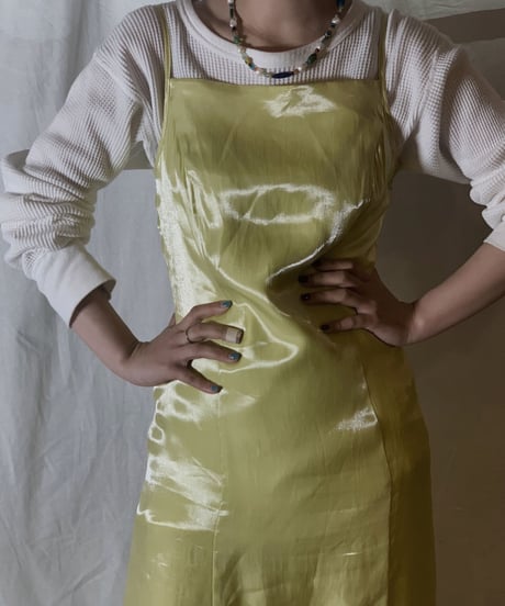 【USED】 Shiny Poly Camisole Dress②/210331-034