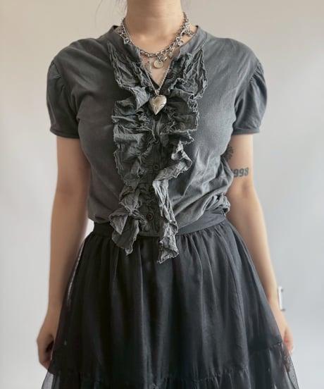 【USED】 Frill Design S/S Leotard top / 250705-017