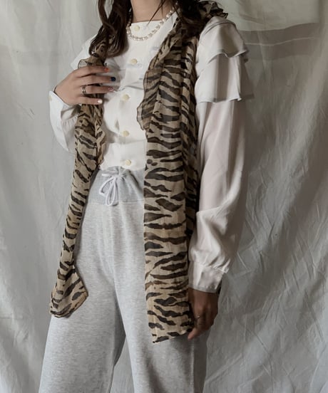 【USED】 Zebra Patterned See-through Top/210421-029