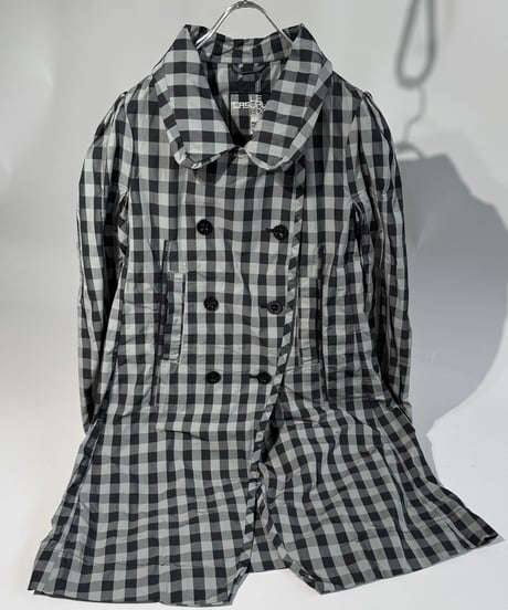 【USED】 Marithé+François Girbaud Packable Checkered Double-Breasted Coat /MS2511-001