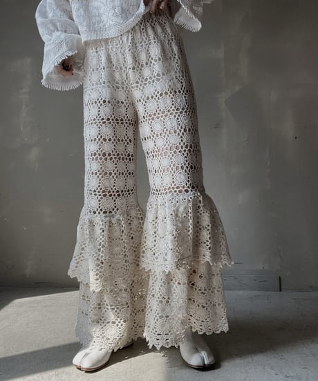 【RE;CIRCLE】 RE Crochet Tiered Pants③/20220317-008