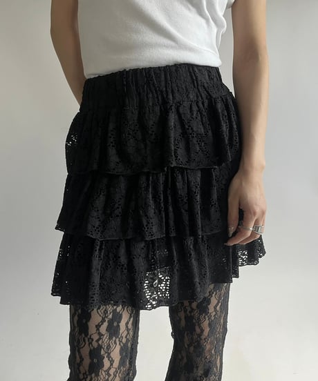 【USED】 Lace Paattern Skirt /250213-009
