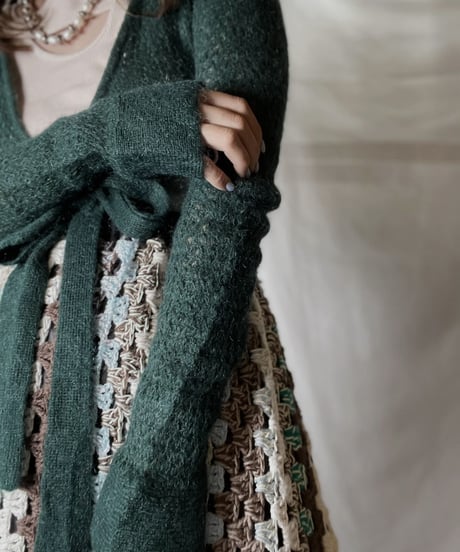 【USED】  Crochet Knit L/S Top ①/211014-033
