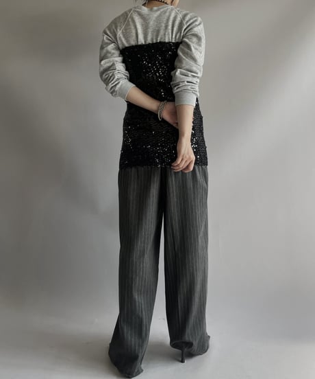 【USED】 Stripe Patterned Slacks Pants / 231104-007