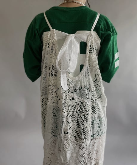【RE;CIRCLE】 RE Crochet Patch Code Camisole One-Piece / 240509-001