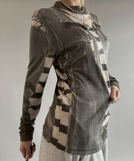 【USED】 Jean Paul GAULTIER × Y/Project Trompel'oeil Skin Top /251101-006