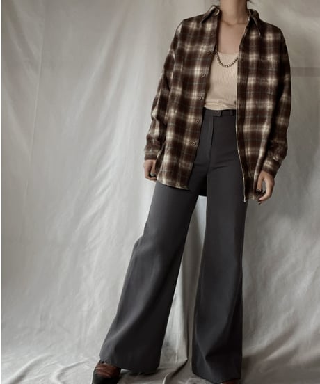 【USED】  Plaid Wool L/S Shirt ③/220127-026